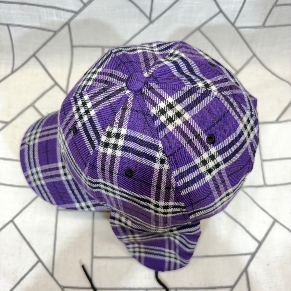 Melonwear Colorado Rockies Hat OSFA Purple Plaid Ear Flap Snapback Baseball Cap - Picture 4 of 8